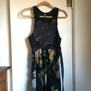 FREE PEOPLE Black Boho Mini Dress